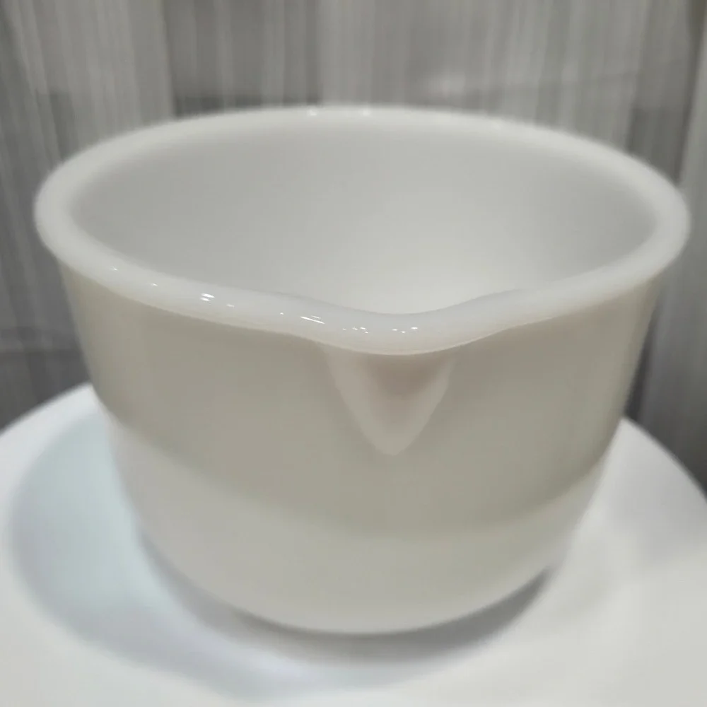 Vintage Glasbake for Sunbeam White Milk Glass Mixing Bowl with Spout 20 CJ